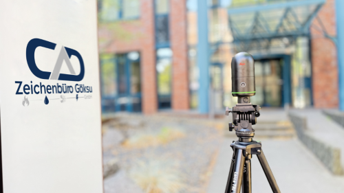 CAD-Zeichenbüro Göksu setzt auf 3D-Laserscanning für die präzise Bestandserfassung im Außenbereich.